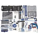 Draper 8 Drawer Roller Cabinet and Top Tool Chest + 42 Piece Tool Kit - Blue