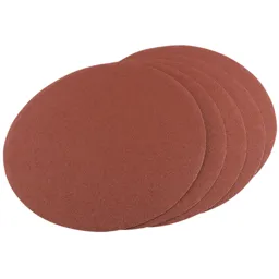 Draper Self-Adhesive Aluminium Oxide Abrasive Disc - 200mm, 80g, Pack of 5