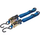 Draper Ratchet Tie Down Strap Set S Hooks - 25mm, 3.5m, 250kg