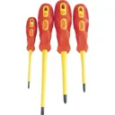 Draper Expert 4 Piece Insulated Slotted and Pozi Screwdriver Set
