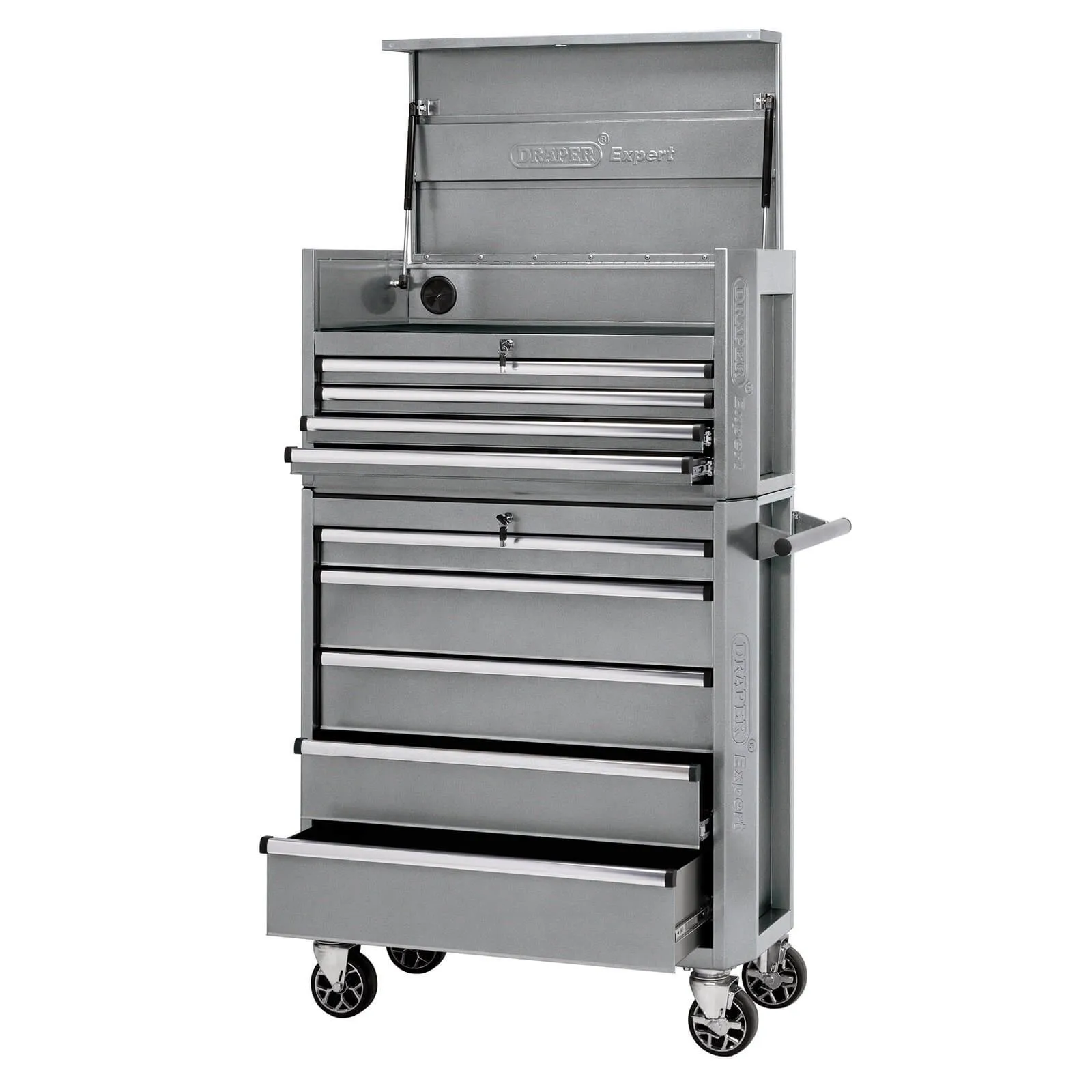 Draper Expert 9 Drawer Roller Cabinet and Tool Chest Combination - Metallic