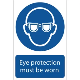 Draper Eye Protection Must Be Worn Sign - 200mm, 300mm, Standard