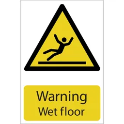 Draper Warning Wet Floor Sign - 200mm, 300mm, Standard