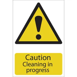 Draper Caution Cleaning in Progress Sign - 200mm, 300mm, Standard