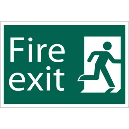 Draper Fire Exit Sign - 200mm, 300mm, Standard