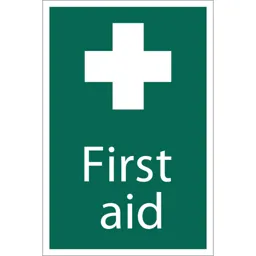 Draper First Aid Sign - 200mm, 300mm, Standard