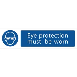 Draper Eye Protection Must Be Worn Sign - 200mm, 50mm, Standard