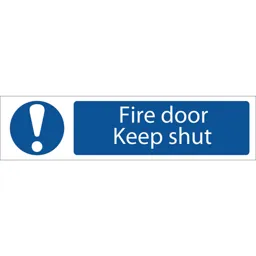 Draper Fire Door Keep Shut Sign - 200mm, 50mm, Standard
