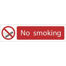 Draper No Smoking Sign - 200mm, 50mm, Standard