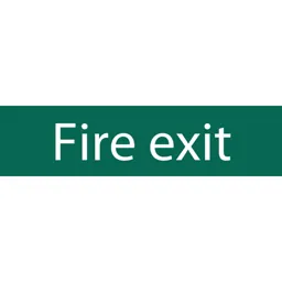 Draper Fire Exit Sign - 200mm, 50mm, Standard