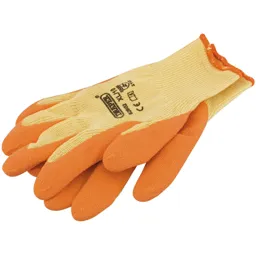 Draper Orange Heavy Duty Latex Coated Work Gloves - L