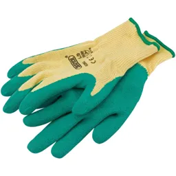 Draper Heavy Duty Latex Coated Work Gloves - Green, M