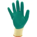 Draper Heavy Duty Latex Coated Work Gloves - Green, L