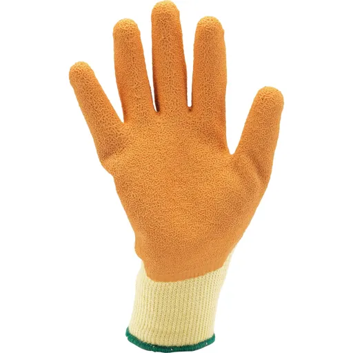 Draper Orange Heavy Duty Latex Coated Work Gloves - M