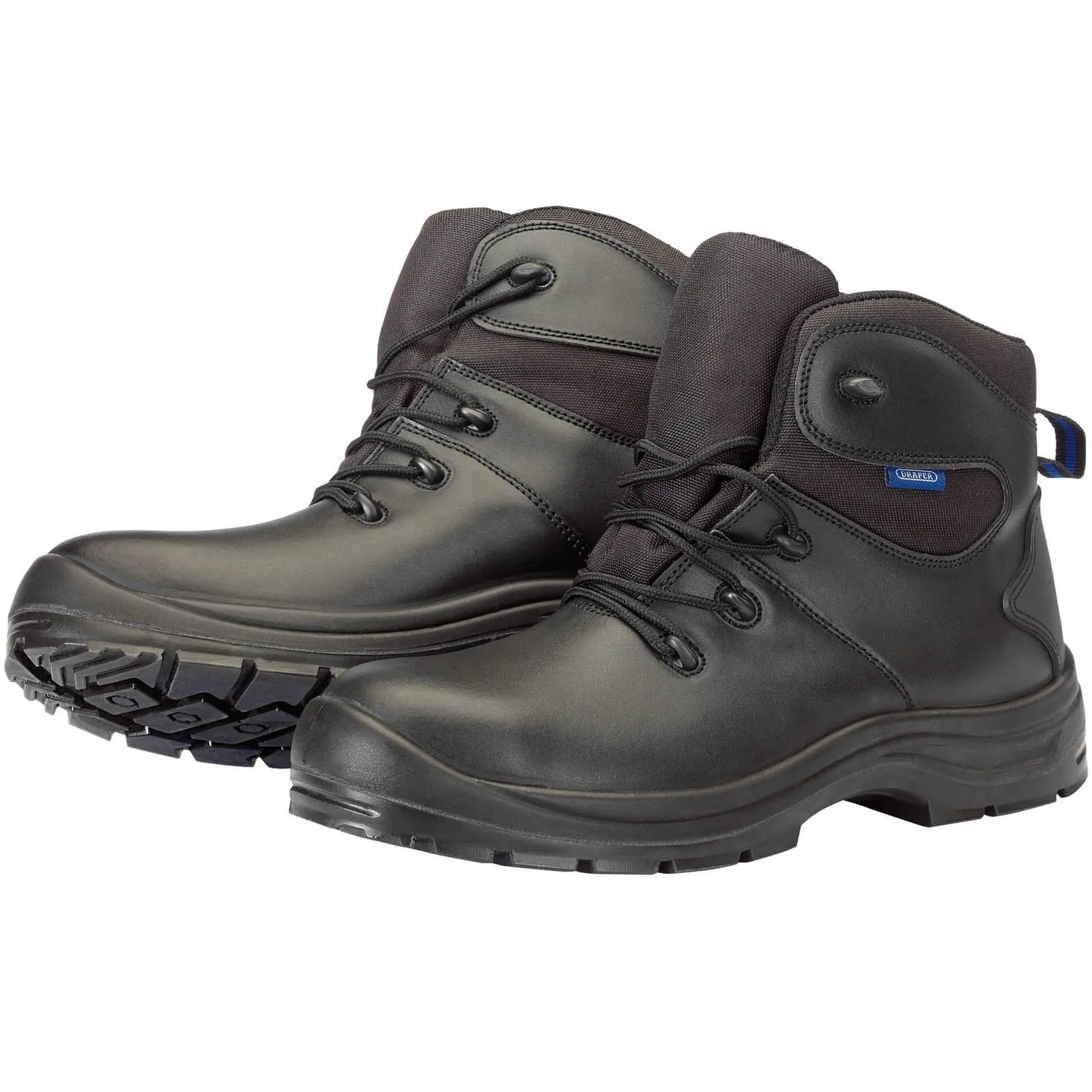 Draper Mens Waterproof Safety Boots - Black, Size 11