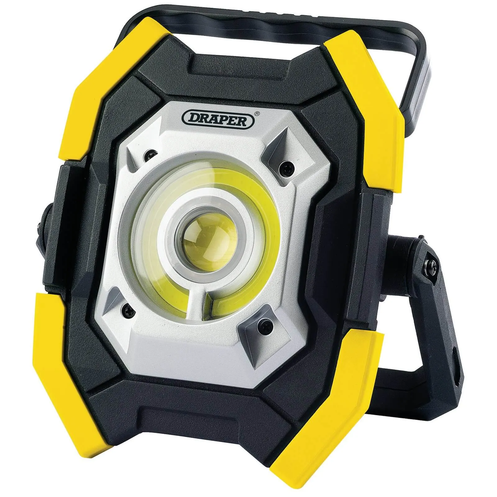 Draper Twin Cob LED Rechargeable Worklight - Yellow