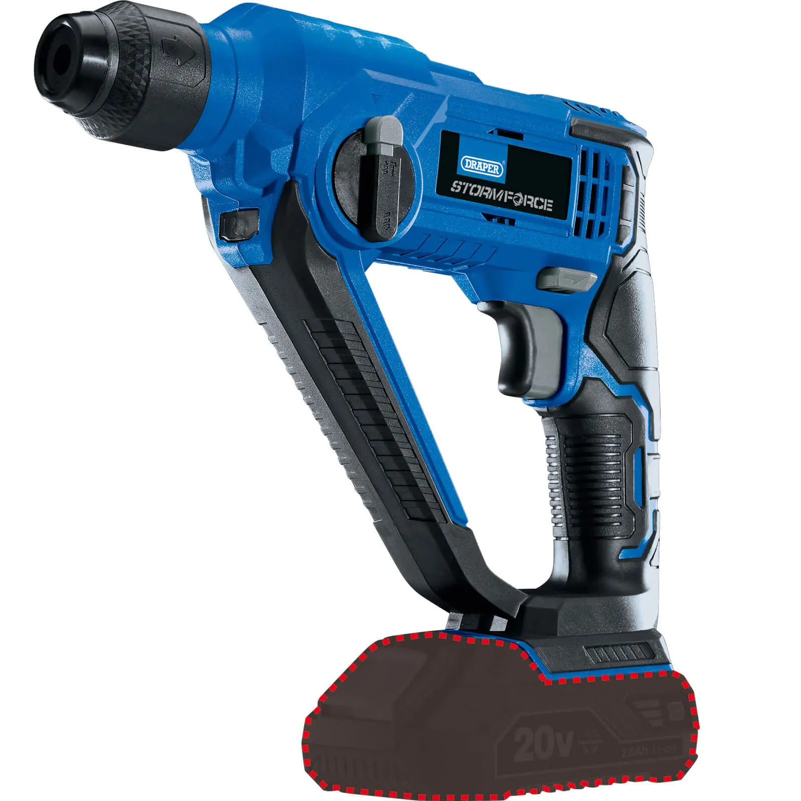 Draper CSDS20SF Storm Force 20v Cordless SDS Plus Rotary Hammer Drill - No Batteries, No Charger, No Case