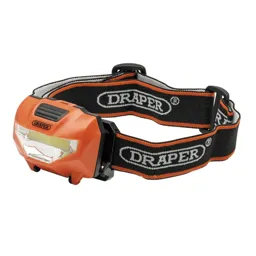 Draper 3W COB LED Head Torch - Orange