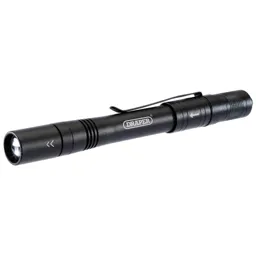 Draper LED Rechargeable Aluminium Penlight - Black