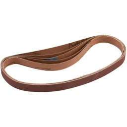 Draper 13mm x 457mm Aluminium Oxide Sanding Belts - 13mm x 457mm, 240g, Pack of 5