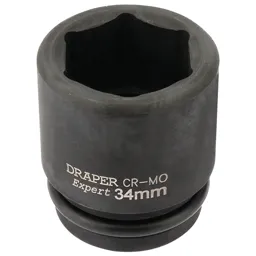 Draper Expert 3/4" Drive Hexagon Impact Socket Metric - 3/4", 34mm