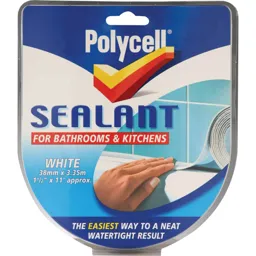 Polycell White Sealant Strip for Bathroom and Kitchen - 41mm