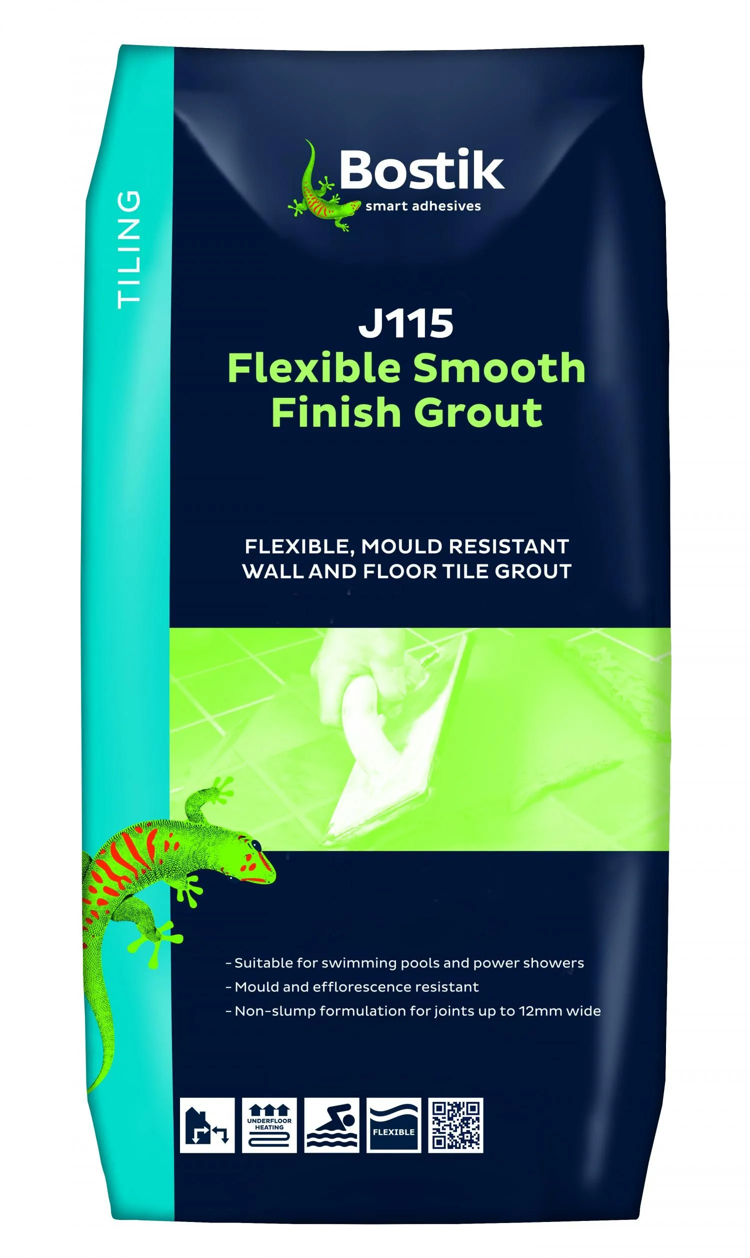 Bostik J115 Professional Wall & Floor Flexible Smooth Grout 5kg Graphite