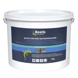 Bostik Quick drying Black Roofing waterproofer, 10L Tub