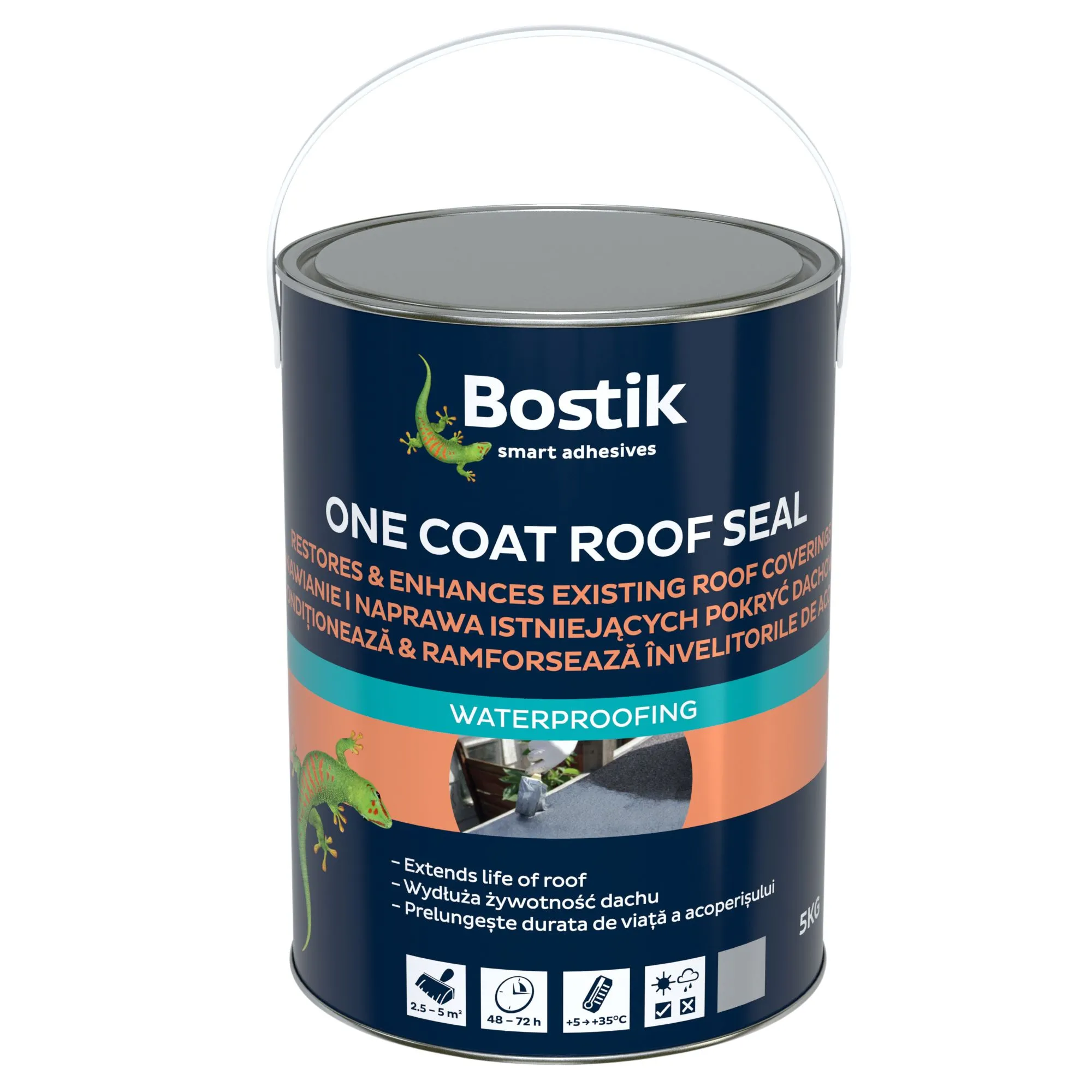 Bostik One coat Grey Roof & gutter Sealant, 5L