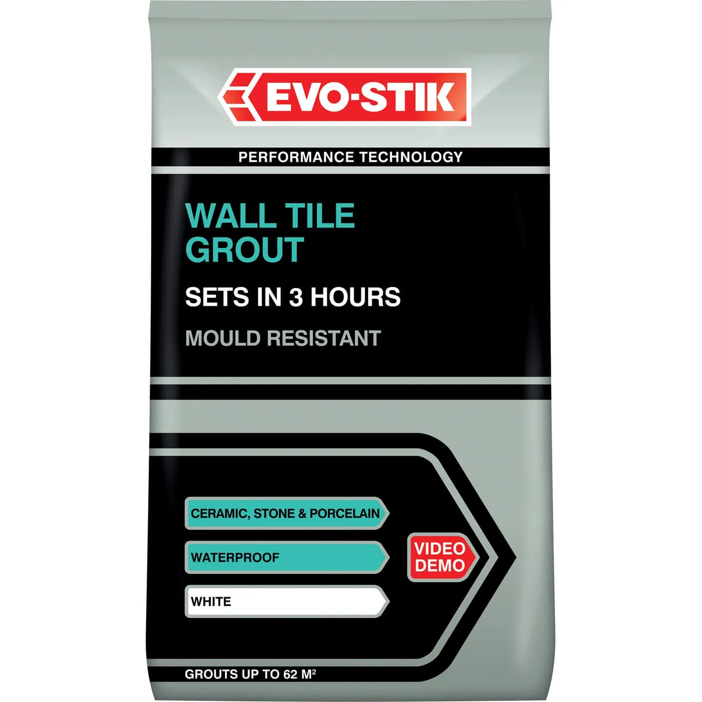 Evo-stik Tile A Wall Fast Set Grout - White, 3kg