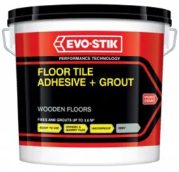 Evo-Stik Tile A Floor Flexible Wooden Floor Adhesive & Grout 5ltr Charcoal
