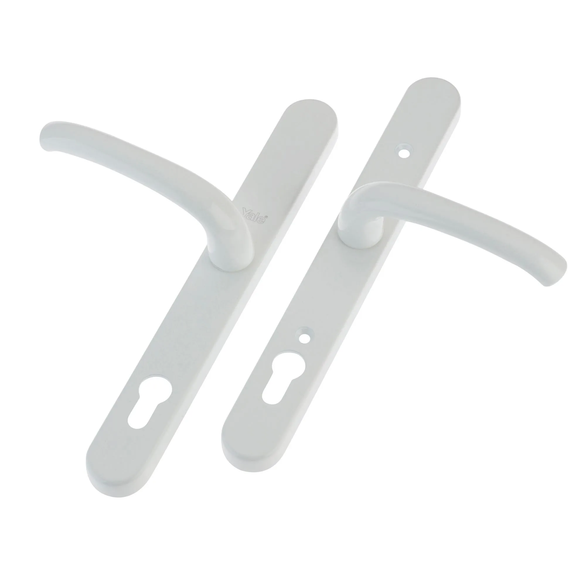 Yale Gloss White uPVC Straight Lock Door handle, Pair