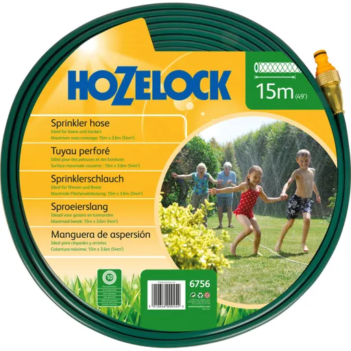 Hozelock Flat Water Sprinkler and Soaker Hose Pipe - 15m