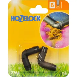 Hozelock CLASSIC MICRO 90° Elbow Connector - 1/2" / 12.5mm, Pack of 2