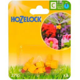 Hozelock CLASSIC MICRO 360° Adjustable Microjet - 5/32" / 4mm, Pack of 3