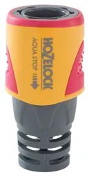 Hozelock Aquastop Grey, red & yellow Hose pipe connector