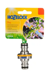 Hozelock Pro Double male Yellow Hose pipe connector