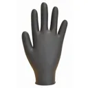 Polyco Black Nitrile Powder Free Disposable Gloves - L, Pack of 100