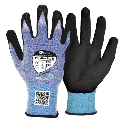 Polyco PEN Polyflex ECO N Durable Nitrile Coated Gloves - L