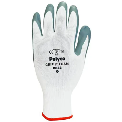 Polyco Grip It Foam Safety Nitrile Gloves - L