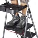Werner 3 tread Steel Foldable Step stool (H)1.4m
