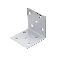 Abru Silver effect Powder-coated Steel Mini Angle bracket (H)40mm (W)40mm (L)40mm