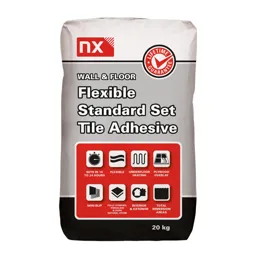 NX Flexible Standard set Grey Wall & floor tile Adhesive, 20kg