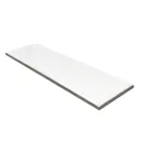 Mayfair White Gloss Plain Ceramic Tile, Pack of 54, (L)245mm (W)75mm
