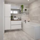 Urban Concrete Grey Matt Stone effect Plain Ceramic Indoor Wall & floor Tile, Pack of 6, (L)600mm (W)300mm