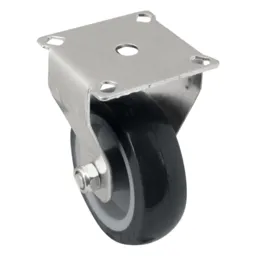 Unbraked Medium duty Fixed Castor WC108, (Dia)75mm (H)98.5mm (Max. Weight)60kg