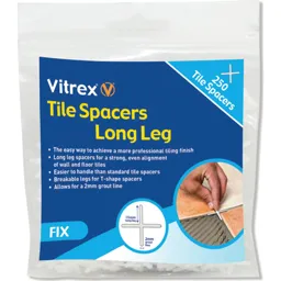 Vitrex Long Leg Tile Spacers - 3mm, Pack of 250