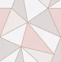 Fine Décor Apex Geometric Rose gold effect Smooth Wallpaper