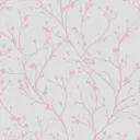 Fine Décor Laurel Mauve Floral Smooth Wallpaper