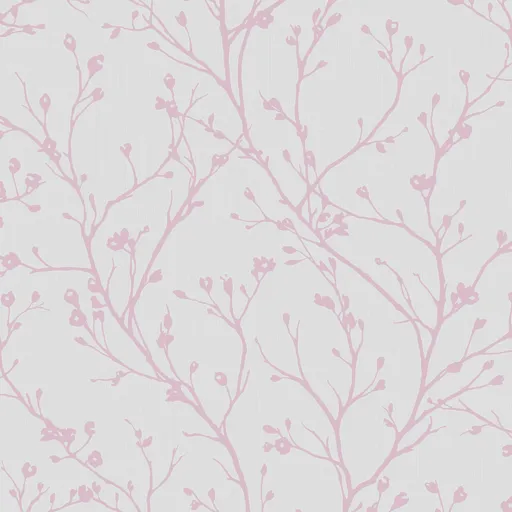 Fine Décor Laurel Mauve Floral Smooth Wallpaper